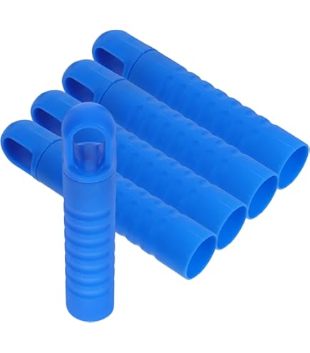 STOBAZA 5-Pack Mop Handle End Caps - Plastic Broom Handle Grips With Hanging Holes