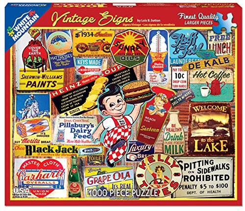 White Mountain Puzzles Vintage Signs Jigsaw Puzzle (1000 Piece)