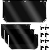 Solaradgy 4 Pcs Face Shield Replacement Lens,Made From Scratch-resistant 15.47'' x7.87 '' Full Face Shield Compatible with Hobart 770580, Protective Screens for Safety Goggles Visors