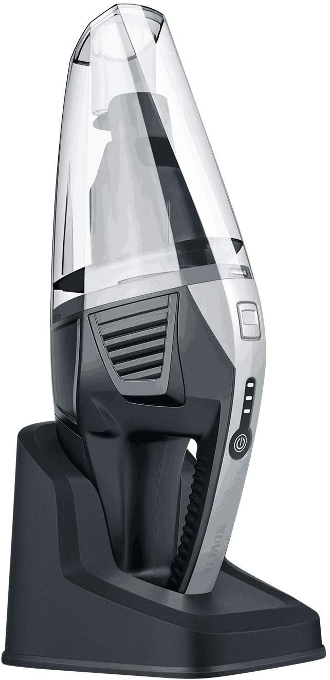 【Upgraded Suction】NOVETE Handheld Vacuum Cleaner, 7.5kPa 14.8V Power Suction, Exquisite Matte Black Coating, Detachable Battery Tech Hand Vac Up to 30 Mins Use for Home & Car