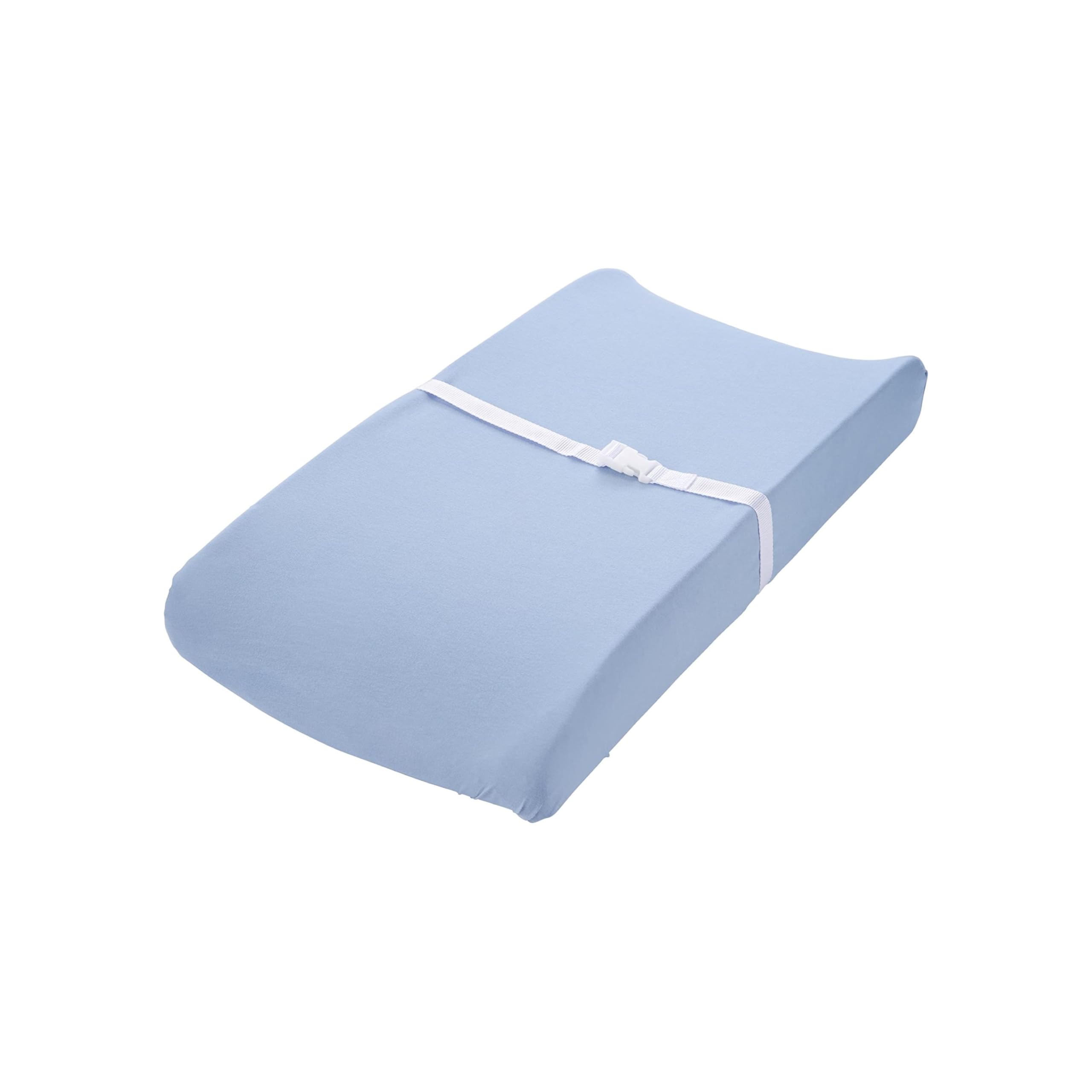 Simple Joys by Carter's Toddler Boy's Baby Boys' 2-Pack Cotton Changing Pad Covers Baby Costume, Navy/Light Blue, OSZ