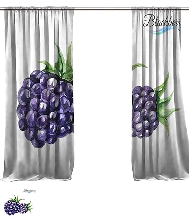 Amazon Com Diy Sheer Curtains Raster Version Watercolor Fruit
