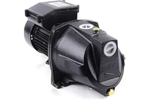 Jiabailie 1 HP Shallow Well Jet Pump,Pressure Switch 110V Water Jet Pump,Cast Iron Convertible Pu-mp,3420 RPM Heavy Duty Wa-ter Jet Pu-mp 4000L/H High Pressure Self-Priming Wa-ter Booster Pu-mp