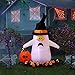 YUNLIGHTS 4 Foot Halloween Inflatable Ghost, Lighted Blow Up Ghost with Jack-O-Lantern Pumpkin Witch Hat for Indoor Outdoor Yard Lawn Art Halloween Decoration