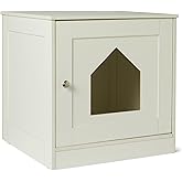 �鶹�� Basics Furniture-Style Litter Box Enclosure White