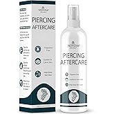 NOVEHA Piercing Aftercare Spray - Fast Cleaner Solution for Ear, Nose, and Belly Piercings - Keloid and Bump Cleaning with Hypochlorous Acid - 8 oz Bottle