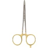 Dr. Slick Scissor Clamp, 6-1/2", Gold Loops, Straight, 1/2