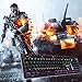 Hhusali Mechanical Keyboard with Blue Switches, LED Backlit 104-Key Gaming Keyboard