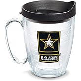 Tervis Made in USA Double Walled Army Gold Star Logo Insulated Tumbler Cup Keeps Drinks Cold & Hot, 16oz Mug, Classic