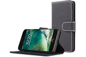 Snugg iPhone SE (2020) / 8/7 Wallet Case – Leather Card Case Wallet with Handy Stand Feature – Legacy Series Flip Phone Case 