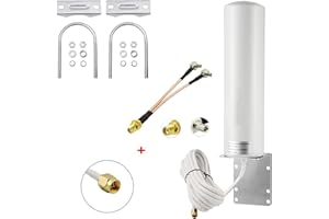 EIFAGUR High Gain 10-12dBi External SMA Male/Dual TS9 3G 4G LTE Bracket Mount Long Range Antenna for Netgear Nighthawk M1 MR1100 Verizon Jetpack 8800L Mobile Hotpots Router MiFi Mobile Hotspot 4G LTE Router