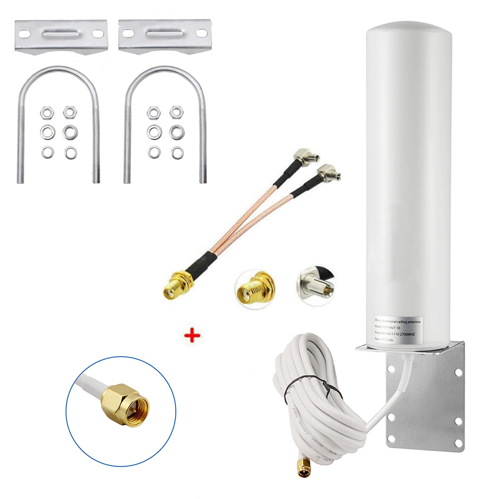 Photo 1 of High Gain 10-12dBi External SMA Male/Dual TS9 3G 4G LTE Bracket Mount Long Range Antenna for Netgear Nighthawk M1 MR1100 Verizon Jetpack 8800L Mobile Hotpots Router MiFi Mobile Hotspot 4G LTE Router
