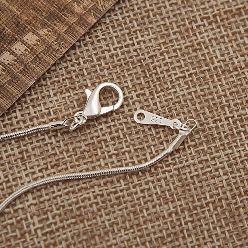 Bingcute 12Pcs 18inch 925 Silver Plated 1.2mm DIY Snake Chain Necklace with Lobster Clasps for Jewelry Making - Thumbnail 4