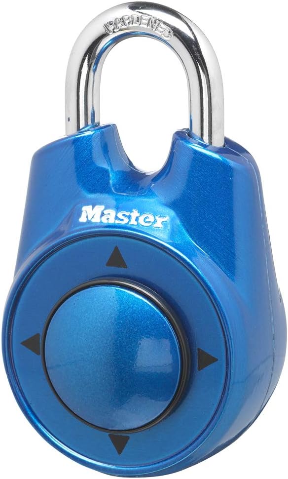 Master Lock Locker Lock 1500iD Set Your Own Directional Combination Padlock, 1 Pack, Black - - 