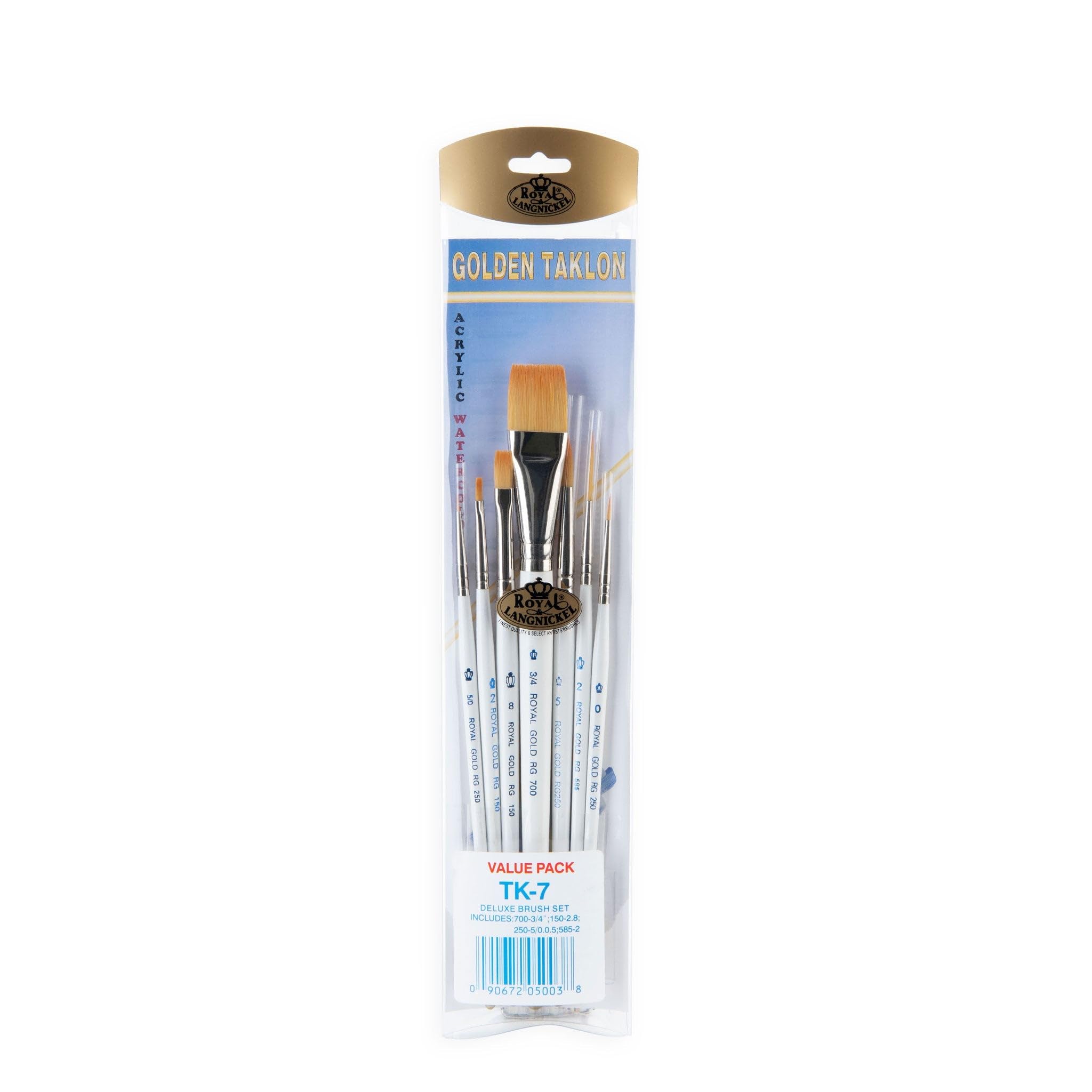 Royal and Langnickel Beginner Variety Brush Set - Royal Gold (Pack of 7)