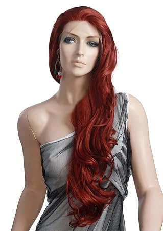 New Arrival Haifa Wehbe Hairstyle Red Brown Big Wavy Curly Long