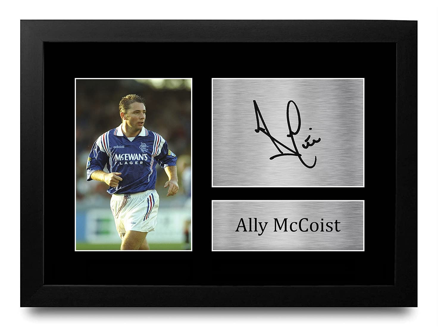 HWC Trading FR Ally McCoist Gift Signed FRAMED A4 Printed Autograph Rangers Gifts Print Photo Picture Display