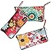 b.m.c BMC Mixed Design Washable Foldable Wallet Style Nylon Reusable Grocery Bags Tote - (Floral Fun) Set of 3