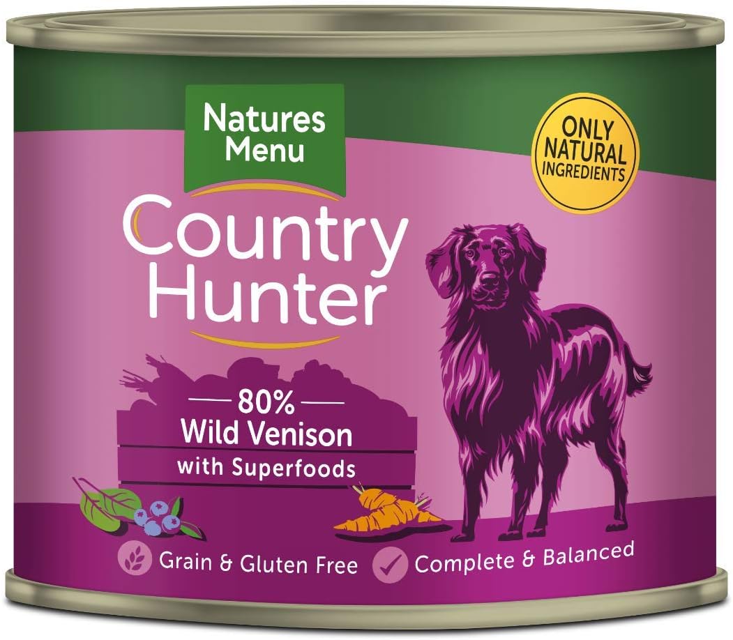 Natures Menu Country Hunter Dog Food Can Wild Venison Can (6 x 600g)
