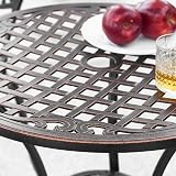 Trueshopping Cast Aluminium Bistro Set - 2 Chairs & Round Table view 4