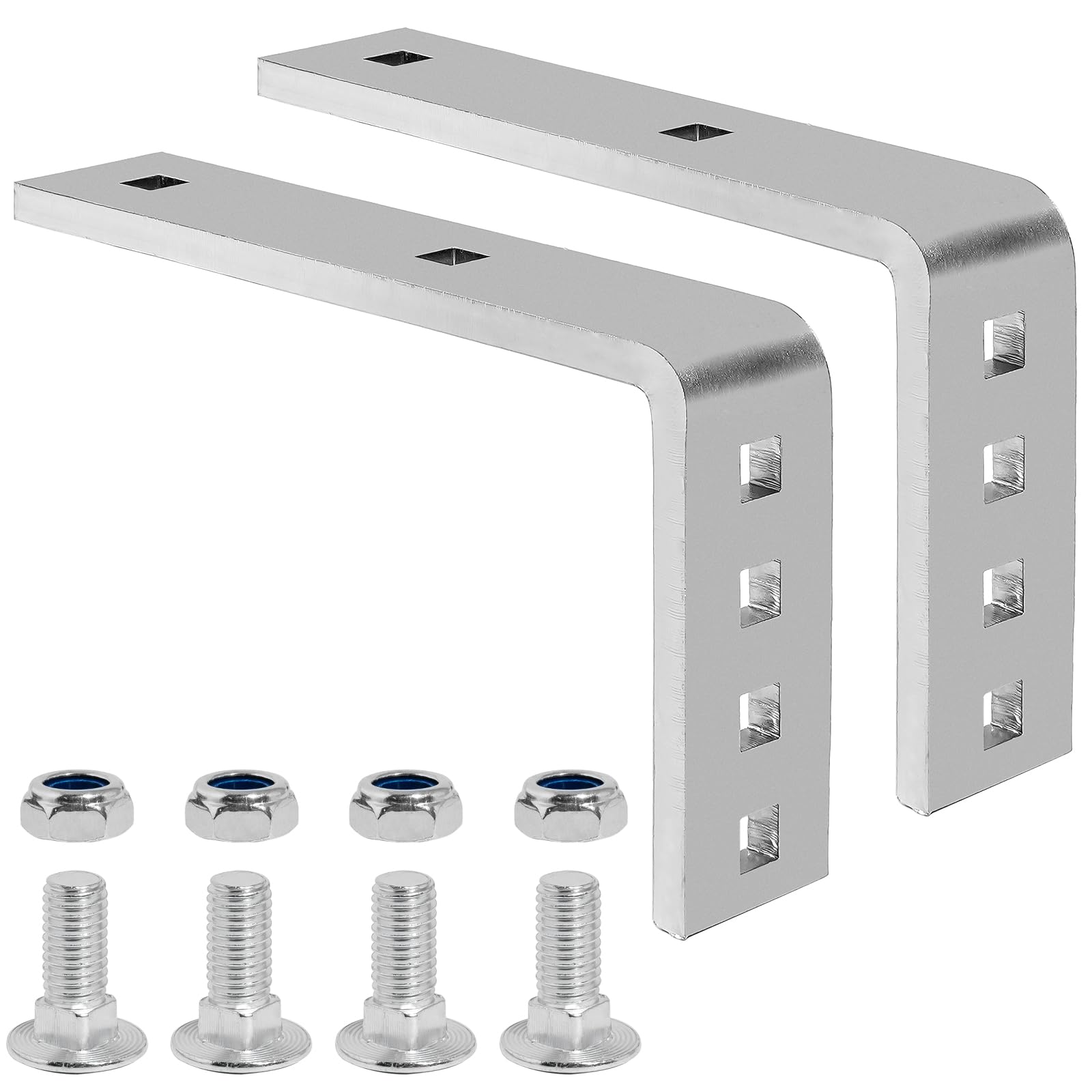 Photo 1 of 2-Pack Heavy Duty Trailer Fenders Brackets Kit for Boat & Utility Trailers, Galvanized Steel Mount for 8" & 12" Fenders – Marine, Towing, RV Protection?