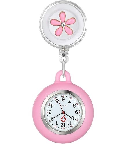 Montre D'Infirmière à Clip - Chronomètre, Aiguilles Luminescentes | Pour Personnel Soignant, Médecins, Étudiants