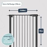Venture Q-Fix 110cm Extra Tall Baby Gate for Stairs 73-80cm Wide Black view 2
