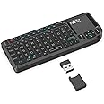 Miritz 2.4GHz Mini Wireless Keyboard with Touchpad, Lightweight Rechargeable Ultra Mini Thin USB with RGB Backlit Keyboard, Plug and Play, Fits for HTPC, for PS3/4