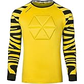 KAMAJSIO Soccer Goalie Jersey Youth & Adult - Padded Goalkeeper Jersey - Long Sleeve Soccer Goalie Shirt for Kids, Men, Women