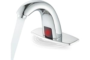Touchless Bathroom Faucet Automatic Motion Sensor Tap Deck Mount Commercial Smart Faucet with Water Mixer Valve and Control B