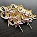 24PCS Glitter Gold One Cupcake Topper Pink Bow 1st Birthday Anniversary Decoration