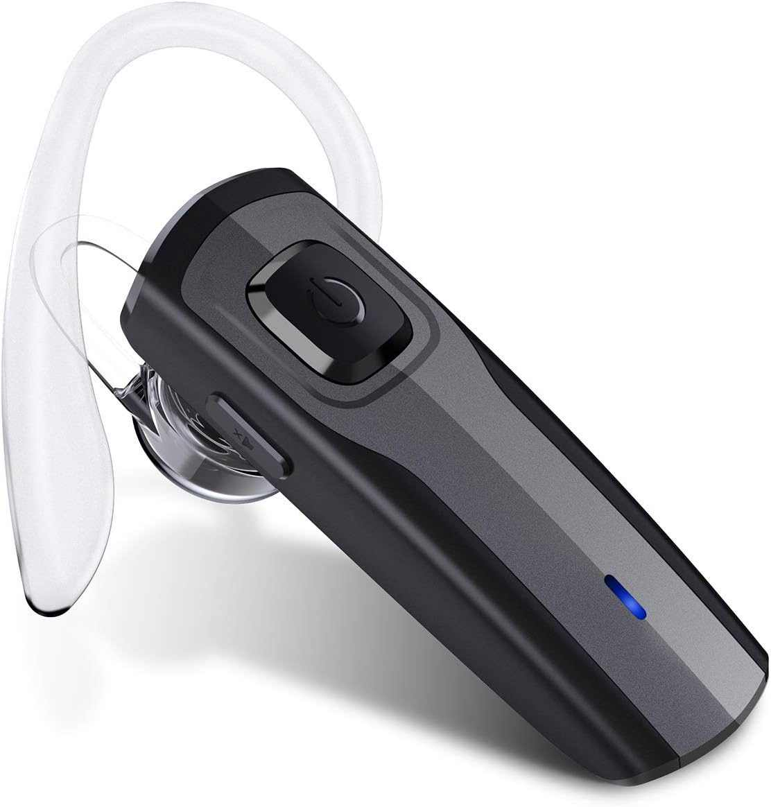 Bluetooth Headset, Wireless Earpiece with Mic Mute Handsfree Headset Bluetooth in-Ear Earbuds for Business/Office/Driving Support iPhone/Tablet/Samsumg – Gray