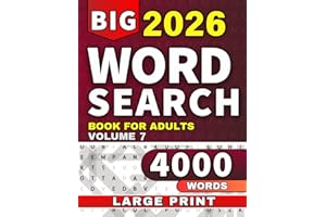 Word Search Large Print Puzzle Book for Adults: Word Find Puzzles for Teens, Adults & Seniors with Solutions Included