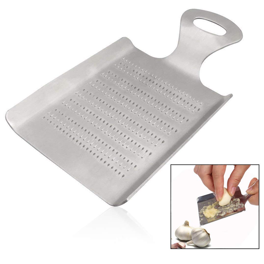 Xrten Garlic Device,stainless steel grater,Wasabi Grater Crushed Garlic Device Kitchen Tools Stainless Steel