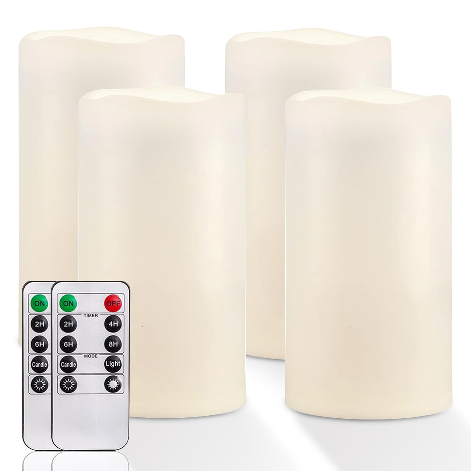 Photo 1 of ***MISSING PARTS***
Homemory 6" x 4" Large Waterproof Outdoor Flameless Candles with Remote Control and Timer, Battery Operated Flickering LED Pillar Candles for Indoor Outdoor Lanterns, Porch, Long Lasting, Set of 4