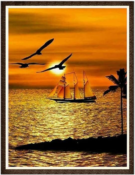 TankMR 30x40cm Forest Ocean Diamond Painting,DIY Full Drill Kit Rhinestone Crystal Embroidery Pictures Cross Stitch for Home Wall Decoration J6018