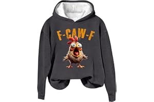 F-Caw-F Hoodies for Women Men Funny Fcawf Shirt Casual Long Sleeve Pullover Tops Lightweight Sweatshirt