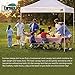 Eurmax 10 x 10 Pop up Canopy Commercial Tent Outdoor Instant Canopies Party Shelter with 4 Zippered Sidewalls and Carry Bag Bonus Canopy Sand Bags(White)