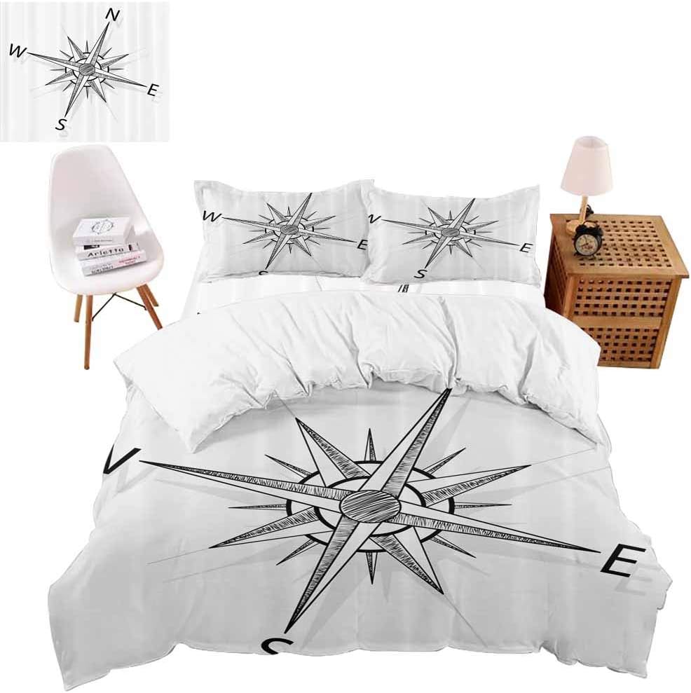 Juego de Cama de 4 Piezas, Funda de edredón de Microfibra 100% Lavada