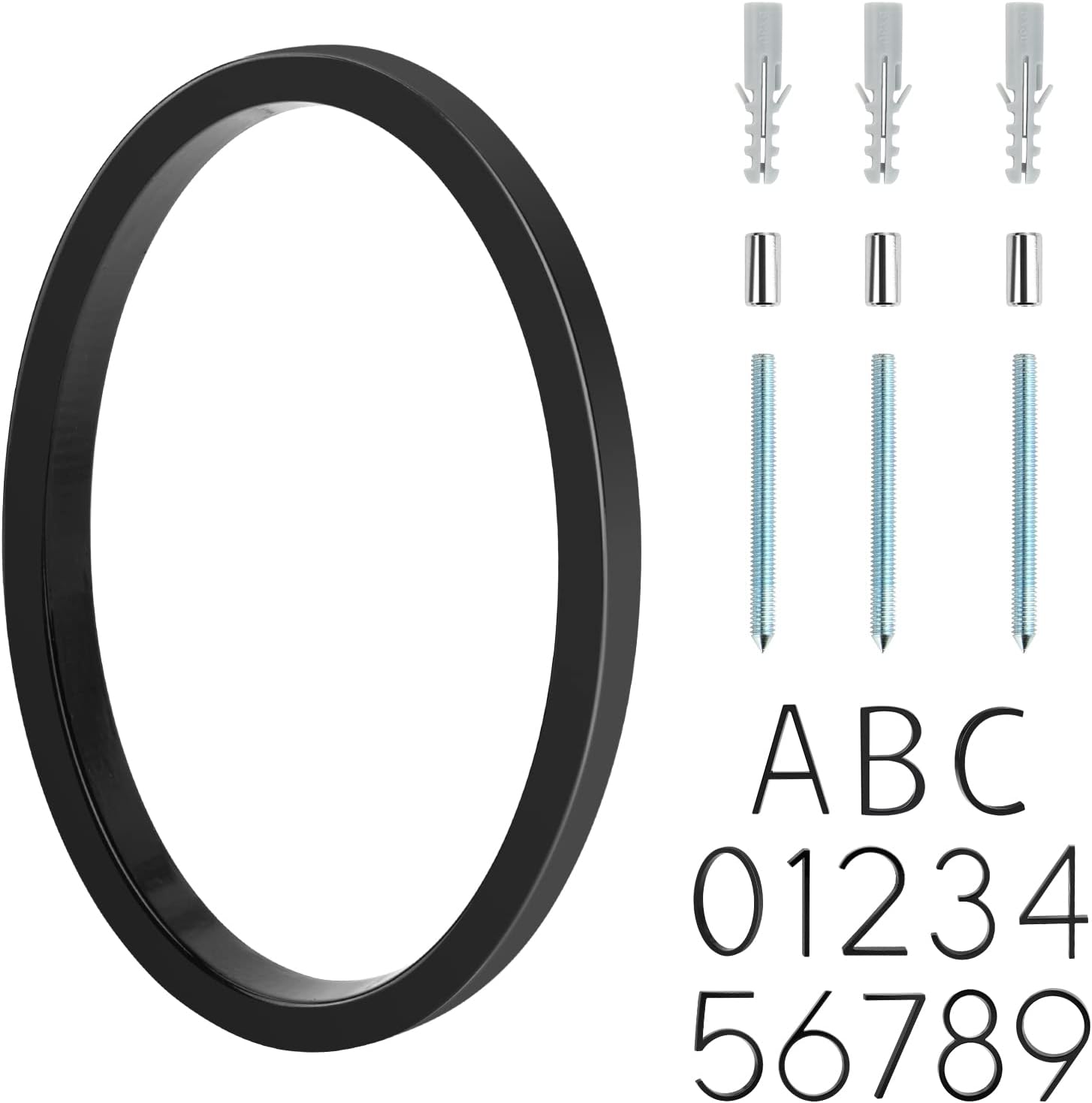 Address Signs - Covanm Floating House Number Black Floating Mount 5 Inch Modern House Numbers 0 (ZERO)