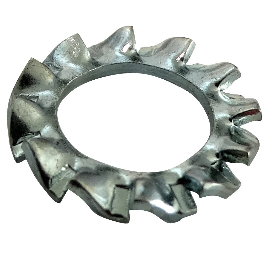 Aerzetix: 100x M6 Ф11mm Washers, External Teeth, Zinc-plated Steel C17670