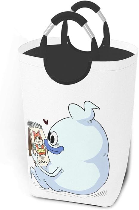 Amazon 妖怪ウォッチ ウィスパー ランドリーバスケット 洗濯ボックス 取っ手付き 撥水加工 ランドリーバスケット 洗濯汚れた服 ごみ箱 洗濯ボックス 収納ボックス おしゃれ 可愛い キャラクター アニメ ランドリー収納 オンライン通販