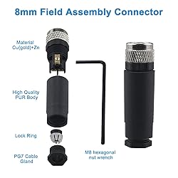 Lonlonty M8 Field Assembly Connector 4-Pin A Coding