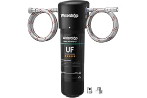 Waterdrop 10UA-UF 𝟎.𝟎𝟏 μ𝐦 𝐔𝐥𝐭𝐫𝐚 𝐅𝐢𝐥𝐭𝐫𝐚𝐭𝐢𝐨𝐧 Under Sink Water Filter for Baçtёria Reduction, 11000 Gallons, Reduces Lead, Chlorine, Bad Taste & Odor, Direct Connect to Kitchen Faucet