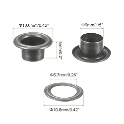 HARFINGTON 200 Set Color Round Grommets 6mm
