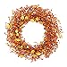 VGIA 22 inch Artificial Fall Wreath Berry Wreath Fall Maple Leaf Wreath for Front Door Fall Decorations