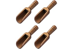 Acacia Mini Wooden Spoons, Wooden Coffee Bean Scoops Versatile Wood Bath Scoop Wooden Tablespoon Kitchen Utensils for Coffee 