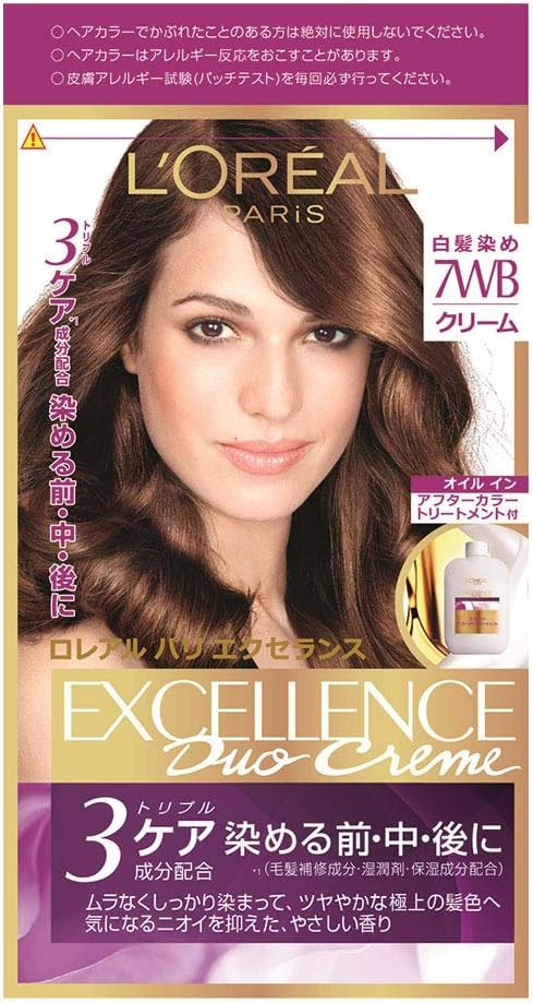 Amazon ロレアル パリ ヘアカラー 白髪染め エクセランス N クリームタイプ 7wb ウォーム系の明るい栗色 L Oreal Paris ロレアルパリ ヘアカラー 通販