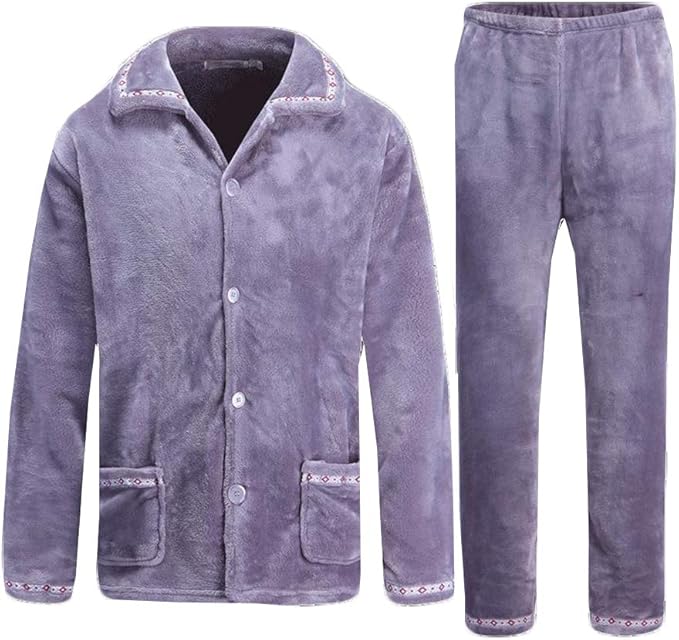 スーイ フランネルパジャマ メンズ ルームウェア 前開き 無地 部屋着 厚手 タオル地 ふわふわ もこもこ 暖かい あったか 冬 ｌ 3xl カッコイイ お風呂上り グレー フランネル パジャマ 通販 Amazon