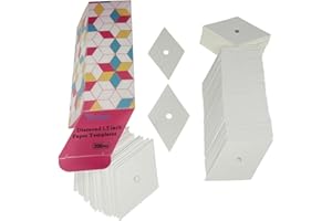Yosine 300pcs 1.5 Inch Diamond 60 Degrees Paper Piecing Templates for Quilting DIY Sewing Crafts